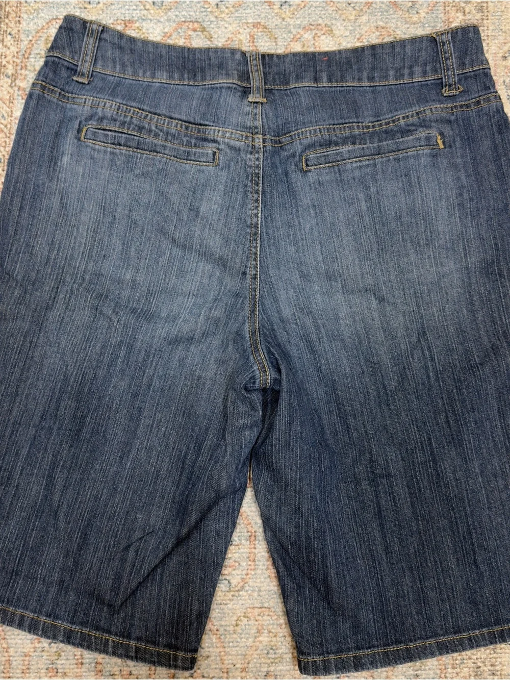 Merona Dark Blue Long Denim Jean Shorts/ Jorts size 10